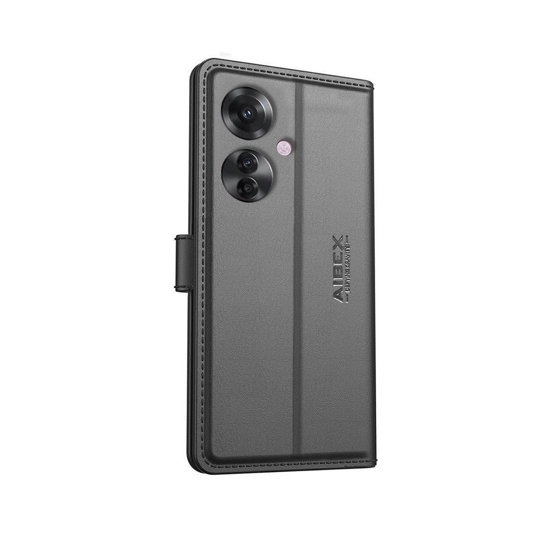 Oppo F25 Pro 5G Aibex PU Leather Flip Cover Foldable Stand & Pocket Magnetic Closure - Aibex